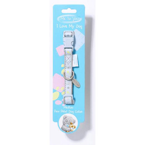Me to You Bear Paw Prints Collar Medium Blue £2.99